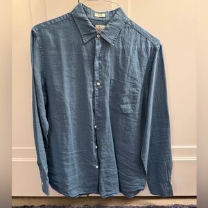 J Crew Men's Linen Shirt - Slim fit Medium